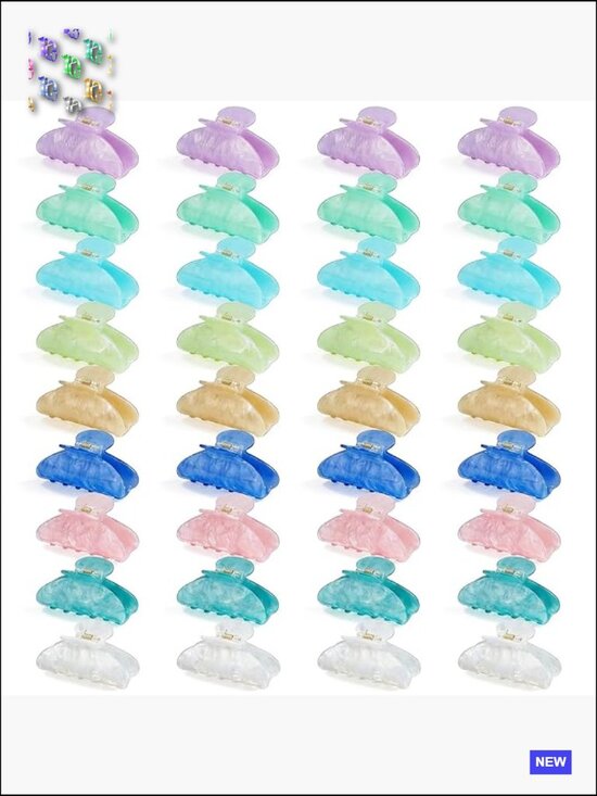 36 Pack Large Acrylic Hair Claw Clips Non Slip Jaw Clips for Thick Thin Hair main image 6